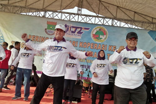 Dinas Koperasi dan UKM Kabupaten Tangerang Adakan Senam Sehat Peringati Hari Koperasi