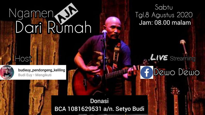 Musisi Budi Dewo Ngamen Virtual, Penonton Jangan Lupa Nyawer