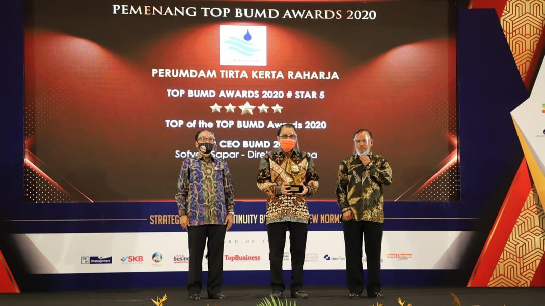 Perumdam TKR Kabupaten Tangerang Borong 4 Penghargaan Top BUMD Award 2020