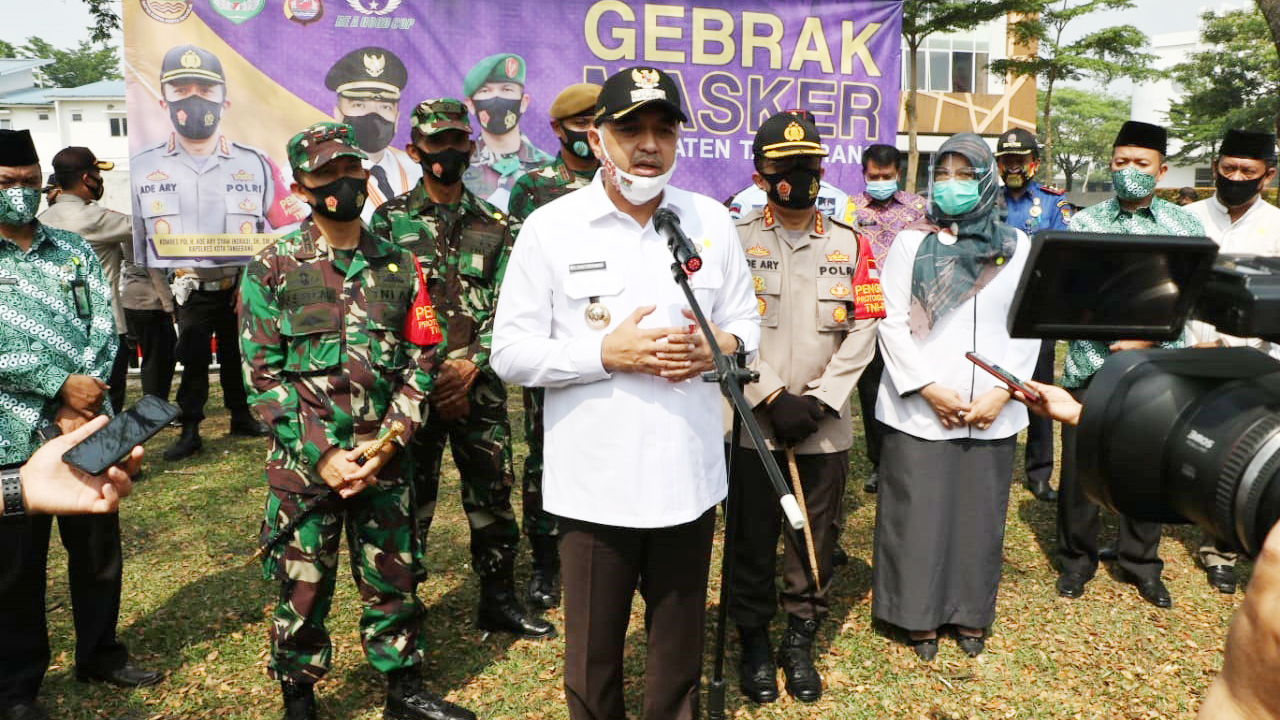 29 Kecamatan Nyaris Zona Merah, Bupati Zaki Kampanye Gebrak Masker