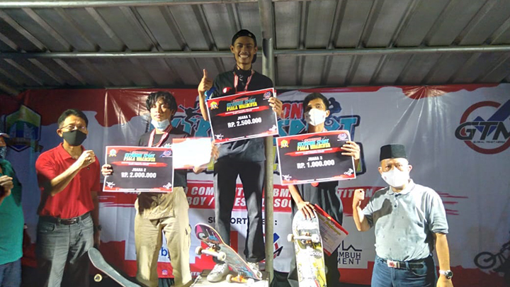 Skater Kota Tangerang Naik Podium, Juara Extreme Sport Piala Wali Kota Serang 2020