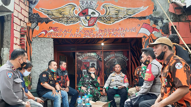 Polres Metro Tangerang Kota dan Kodim 0506/TNG Kunjungi Markas Pemuda Pancasila dan FBR