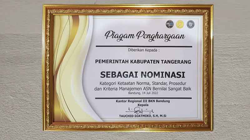 Penghargaan Ketaatan Norma, Standar, Prosedur dan Kriteria