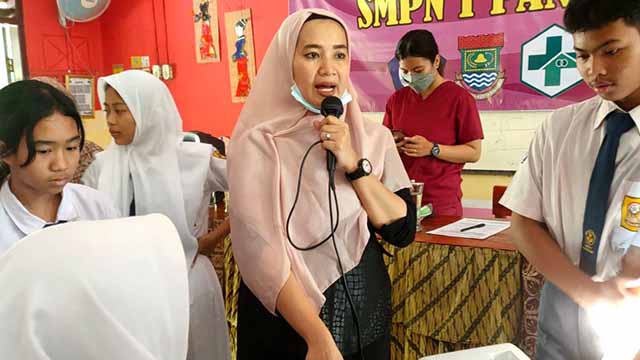pelajar di SMPN 1 Panongan, Kecamatan Panongan, Kabupaten Tangerang