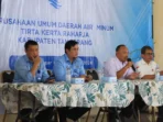 Sambutan perwakilan Kejagung RI pada kegiatan sosialisasi pembangunan Reservoir Rajeg