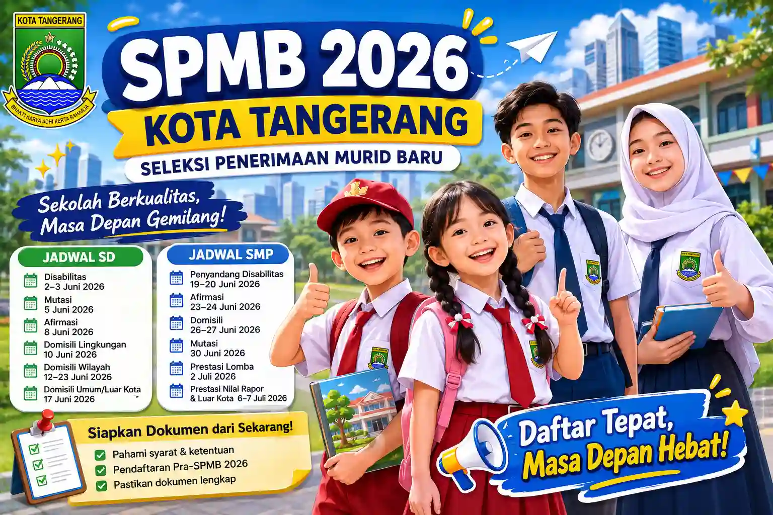 Poto Ilustrasi SPMB Kota Tangerang 2026 (ChatGPT Image)