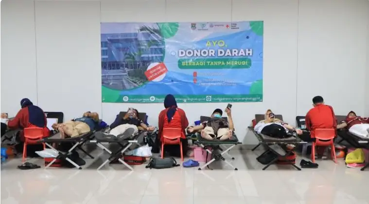 RSUD Tigaraksa dan PMI Kabupaten Tangerang gelar donor darah
