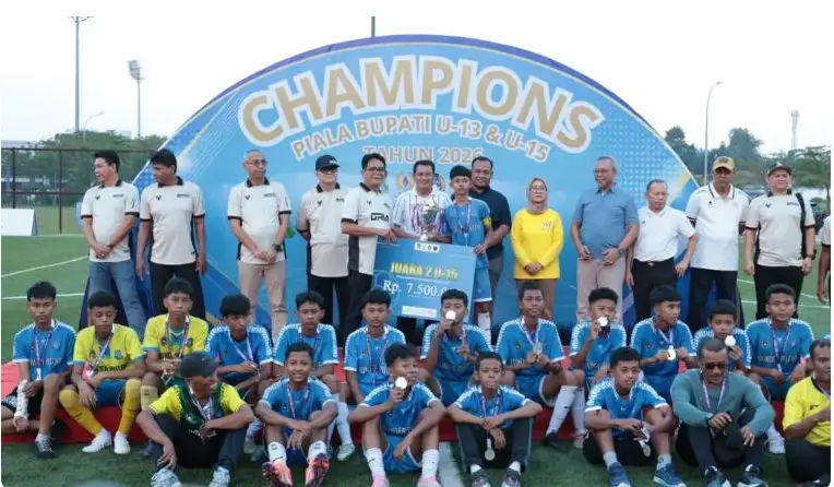 penutupan Kejuaraan Sepak Bola Piala Bupati U-13 dan U-15 Tahun 2026