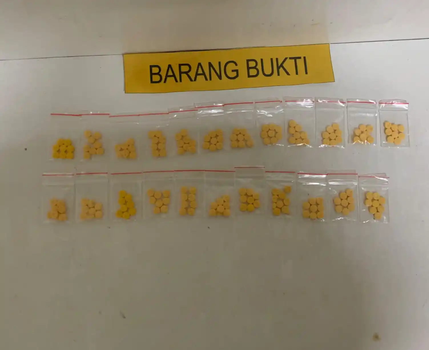 Barang bukti Obat Keras Tanpa Izin
