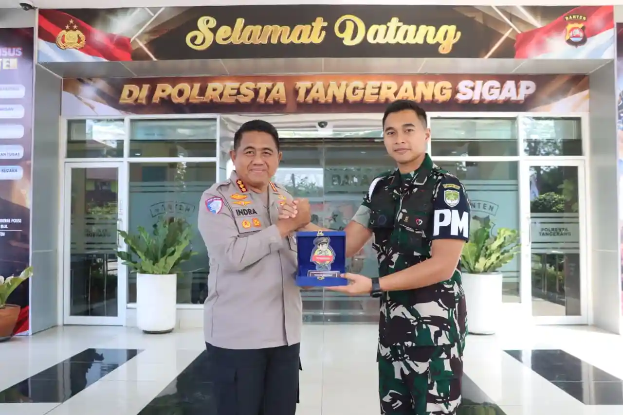 Polresta Tangerang menerima kunjungan dari Denpom Jaya 1 Tangerang