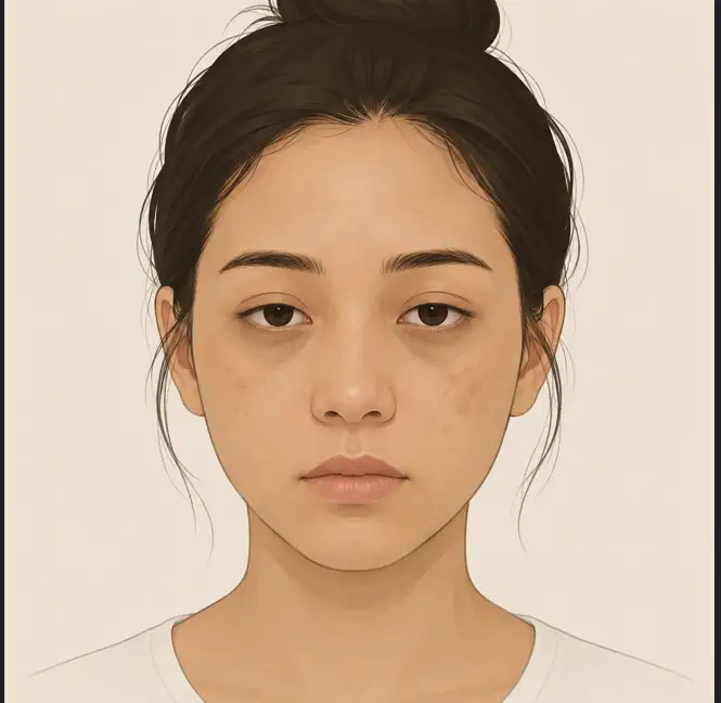 Ilustrasi Wajah Kusam (ChatGPT Image)