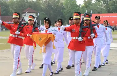 Penurunan Bendera HUT RI ke 81 di Kabupaten Tangerang