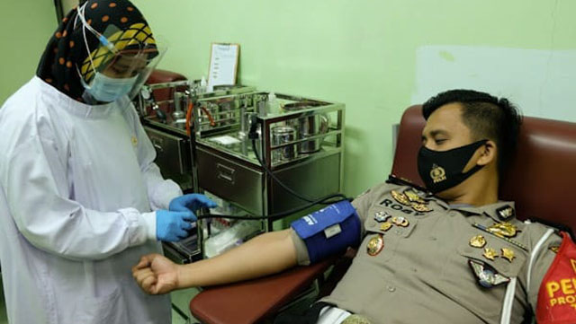 59 Personel Satlantas Polrestas Tangerang Melaksanakan Donor Darah