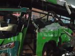 Bus PO Asli Prima Kecelakaan Di Tol Tangerang Merak Tewaskan Dua Penumpang